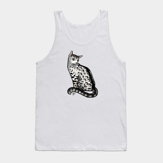 Cat - Bengal Cat - Snow Tank Top by Jen's Dogs Custom Gifts and Designs